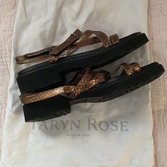 TARYN ROSE SANDALS MADE IN ITALY W/DUST BAG - Picture 4 of 4